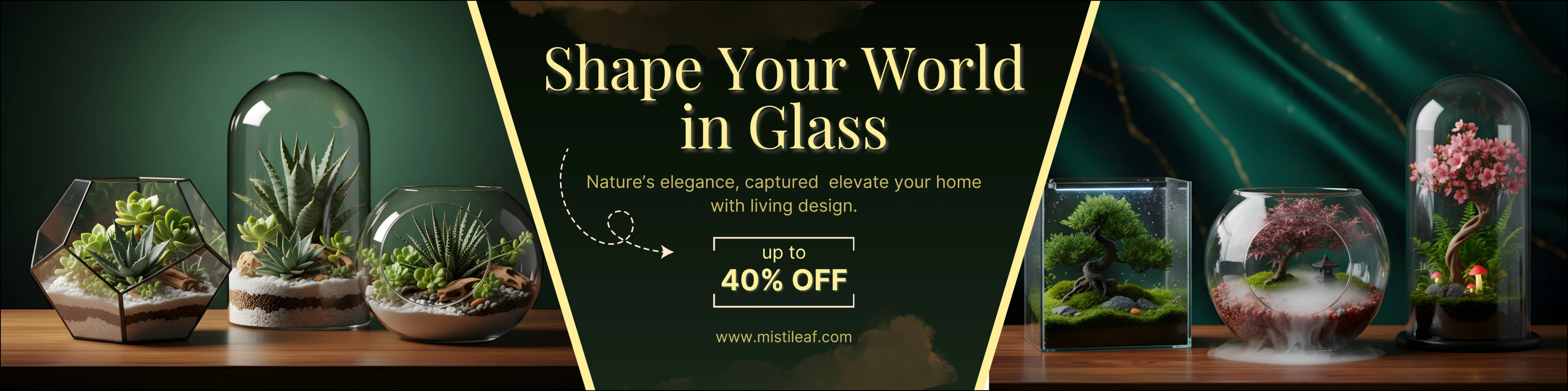 MISTI LEAF Terrariums Banner